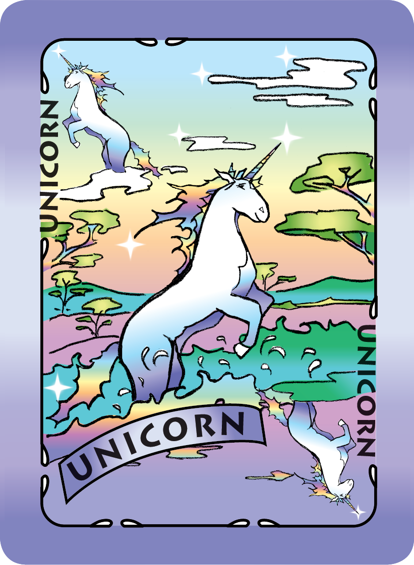 Unicorn card from You Wish! game